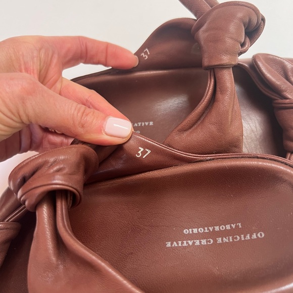 Officine Creative Brown Knotted-Strap Sandals Size 37 - Picture 4 of 7